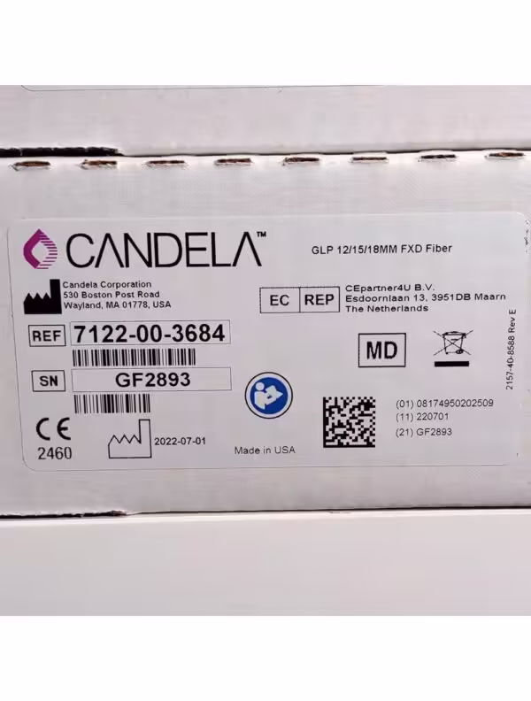 Candela GentleLase Plus Fiber Assembly 12/15/18mm Factory NEW 7122-00-3684 (GF2893)