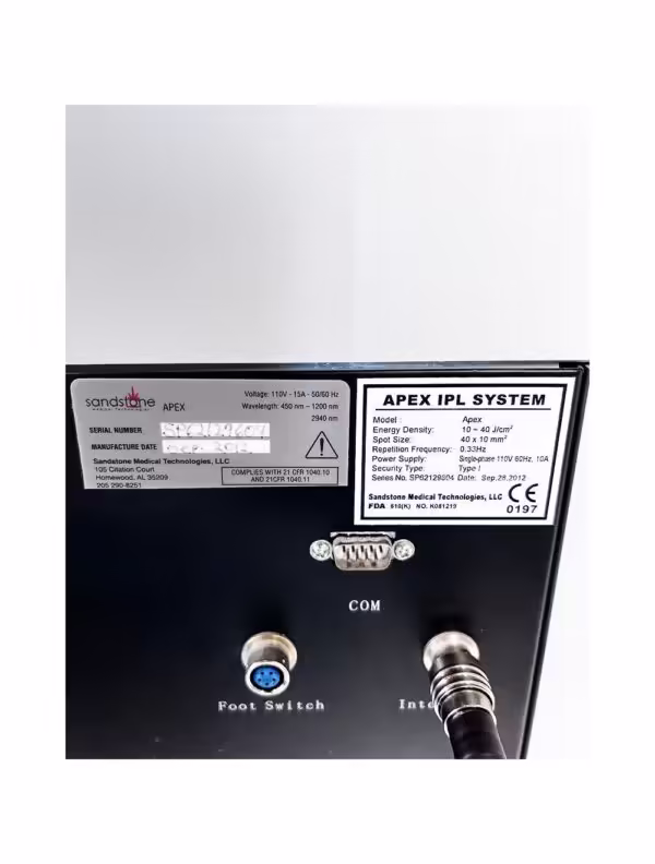 2012 Ellman SandStone Apex HR AR VR IPL Hair Acne Vascular Laser System