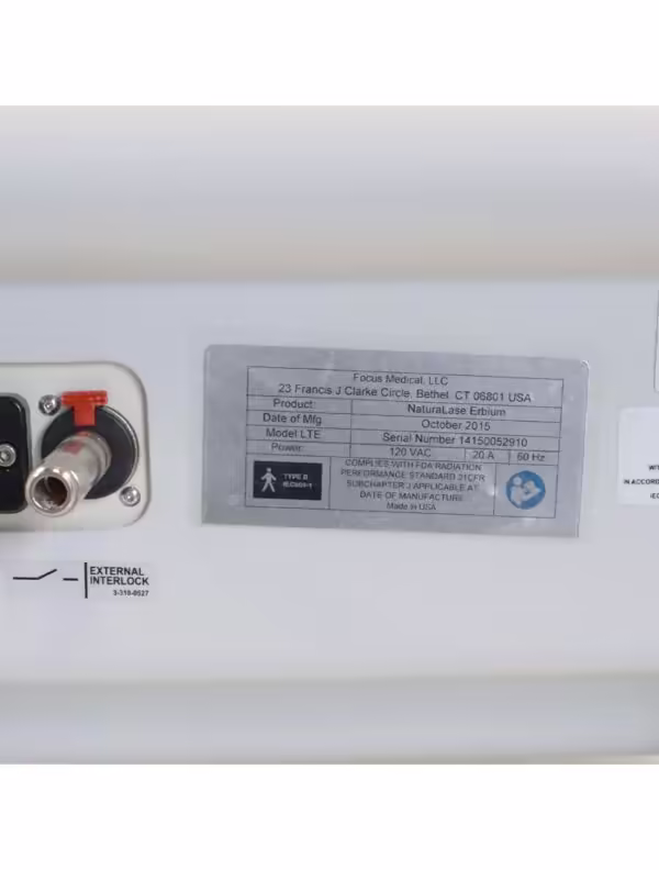 2015 Focus NaturaLaseEr Erbium 2940 Variable Laser Vaginal Rejuvenation System