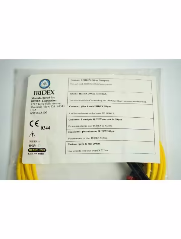 Iridex Iriderm DioLite 532 nm Laser Console 200 um Micron Handpiece Demo 40054-D