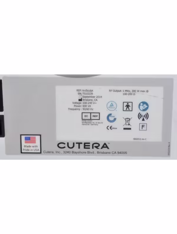 2014 Cutera truSculpt Tru Sculpt Radio Frequency RF Cosmetic Laser RF System