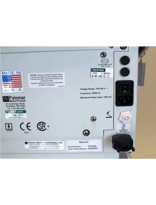 2005 Palomar StarLux 300 Laser w/LuxG & LuxRs Hair Removal Lesions