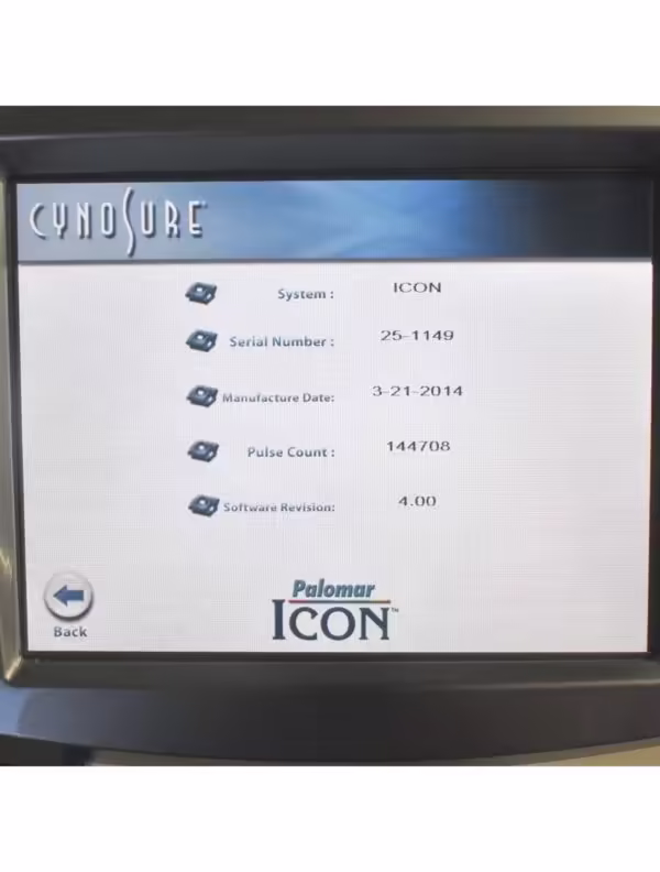Palomar Cynosure ICON Cosmetic IPL Laser w/3 IPL Handpieces & 1 1540 HP - (2014)