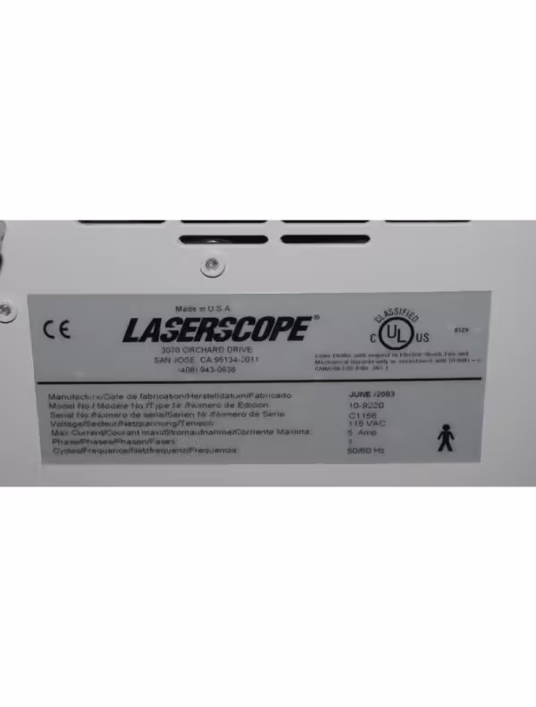 Lyra Laserscope 2002 Nd:YAG Laser w CoolSpot HandPcs 1-5&10mm Hair Removal/Vein