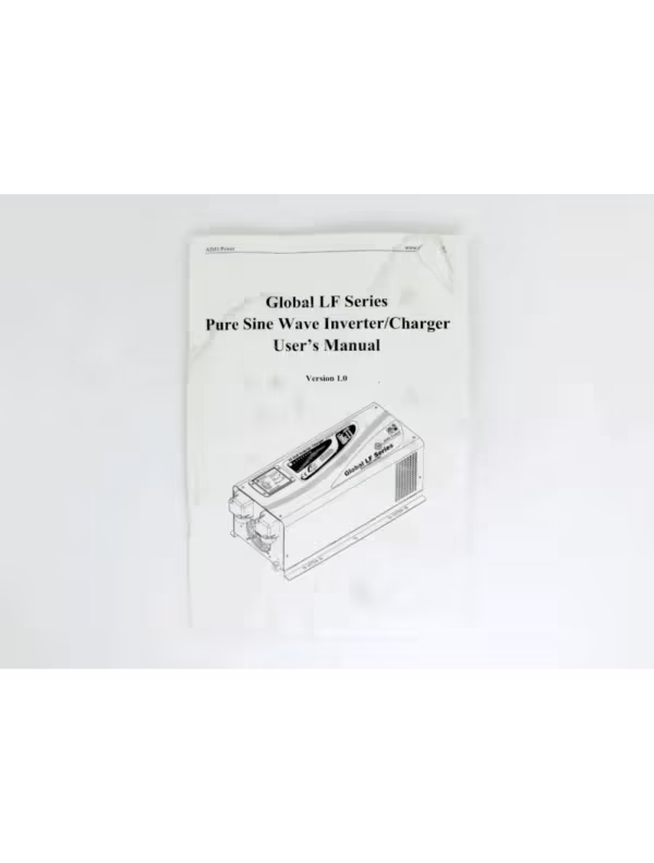 2000 Watt Pure Sine Inverter Charger 12Vdc to 120Vac Output and Battery